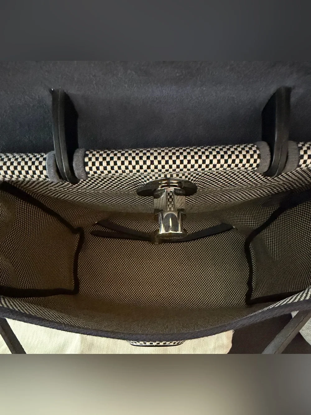 HERMES Herbag A Dos Zip Hunter Criss Viking Retourne Backpack Navy Blue